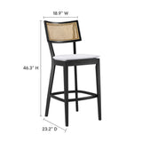 Bough Wood Bar Stools Set of 2 in Black White