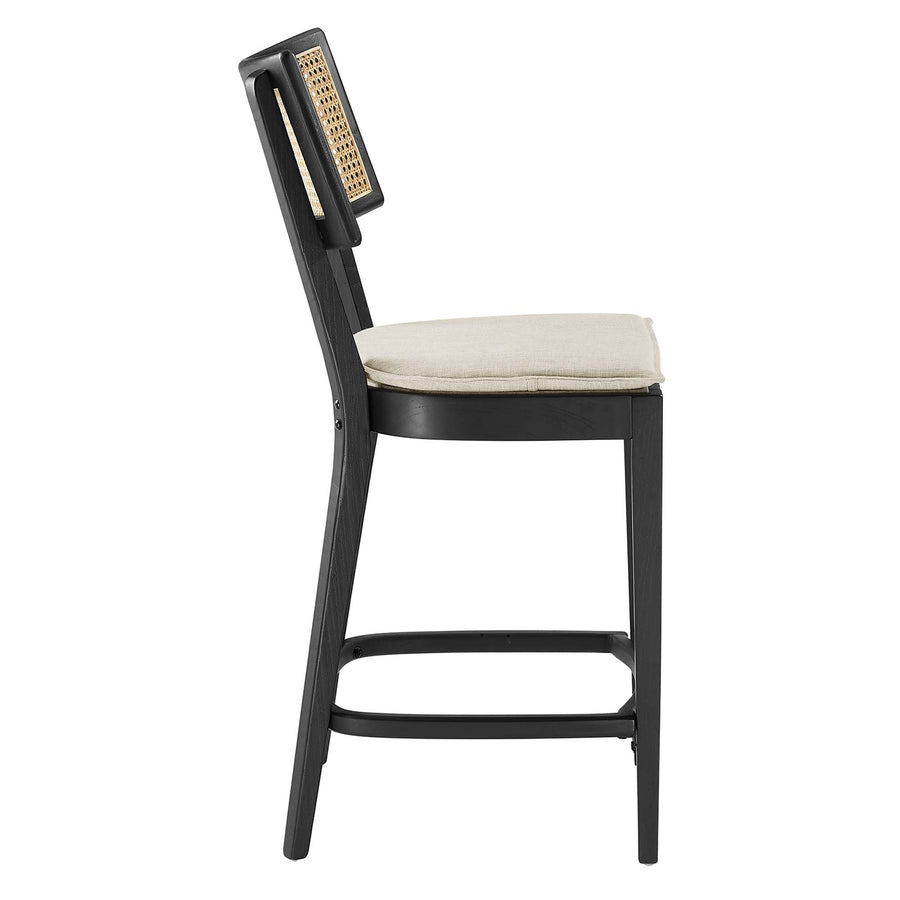 Bough Wood Counter Stools Set of 2 in Black Beige