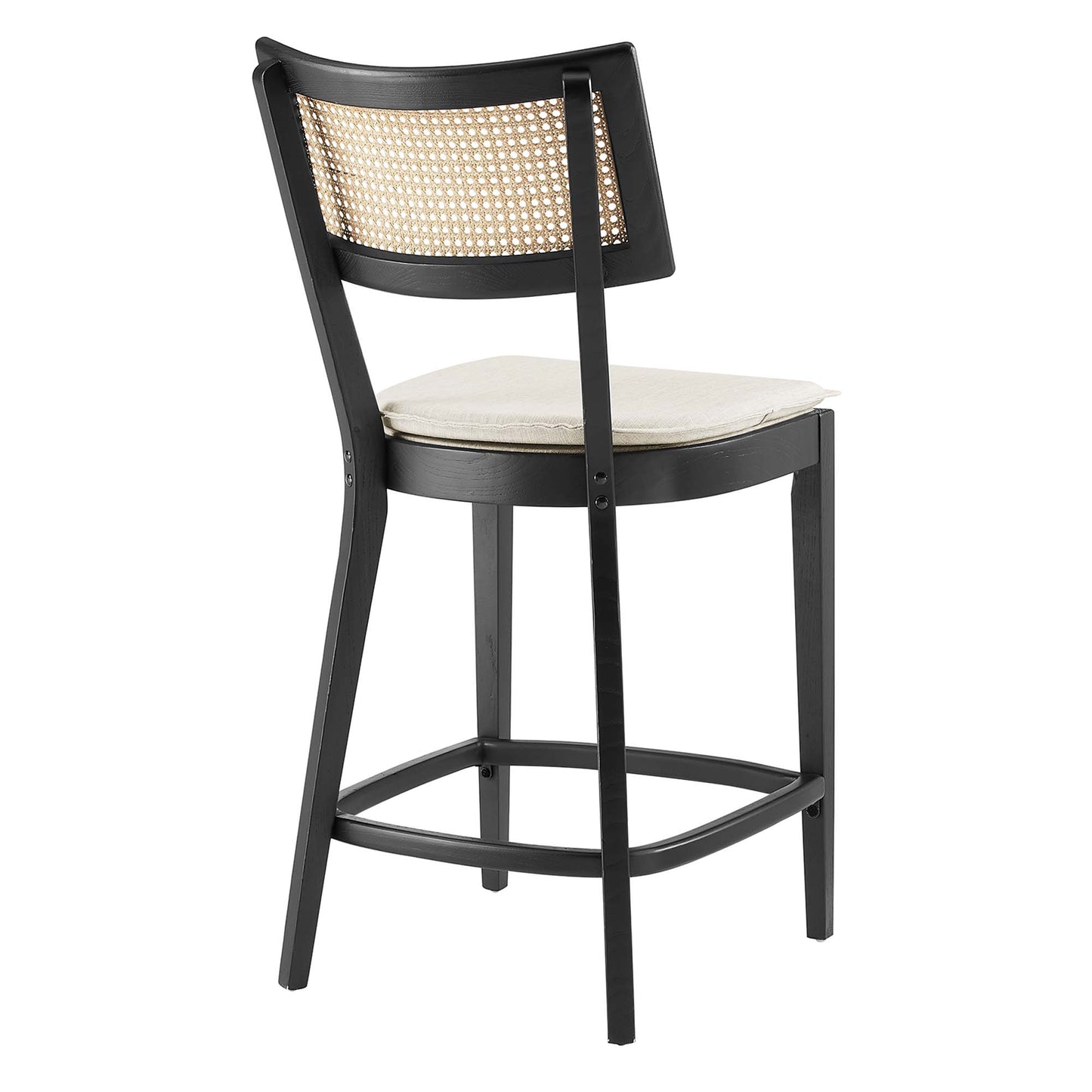 Bough Wood Counter Stools Set of 2 in Black Beige