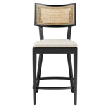 Bough Wood Counter Stools Set of 2 in Black Beige