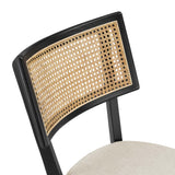 Bough Wood Counter Stools Set of 2 in Black Beige