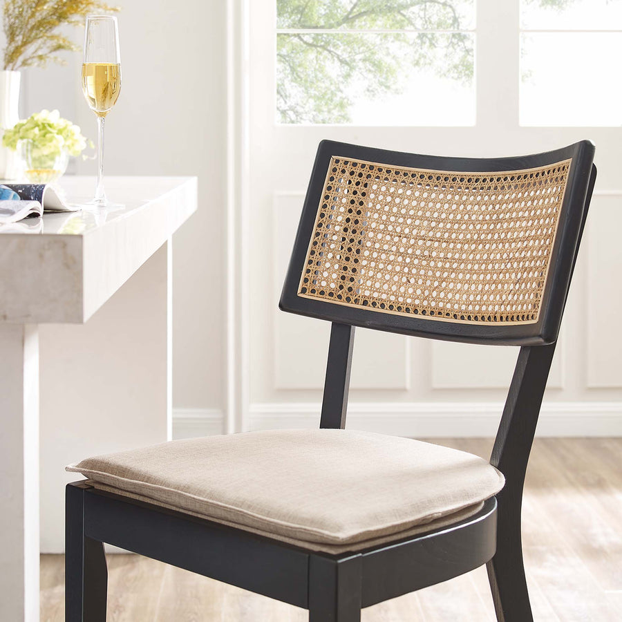 Bough Wood Counter Stools Set of 2 in Black Beige