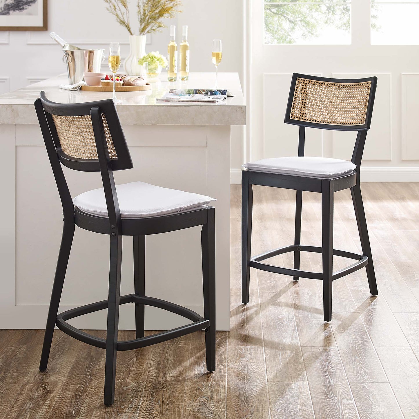 Caledonia Wood Bar Stools Set of 2 by Furniture For America