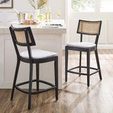 Bough Wood Counter Stools Set of 2 in Black White