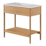 Quill 36" Bathroom Vanity in Natural White