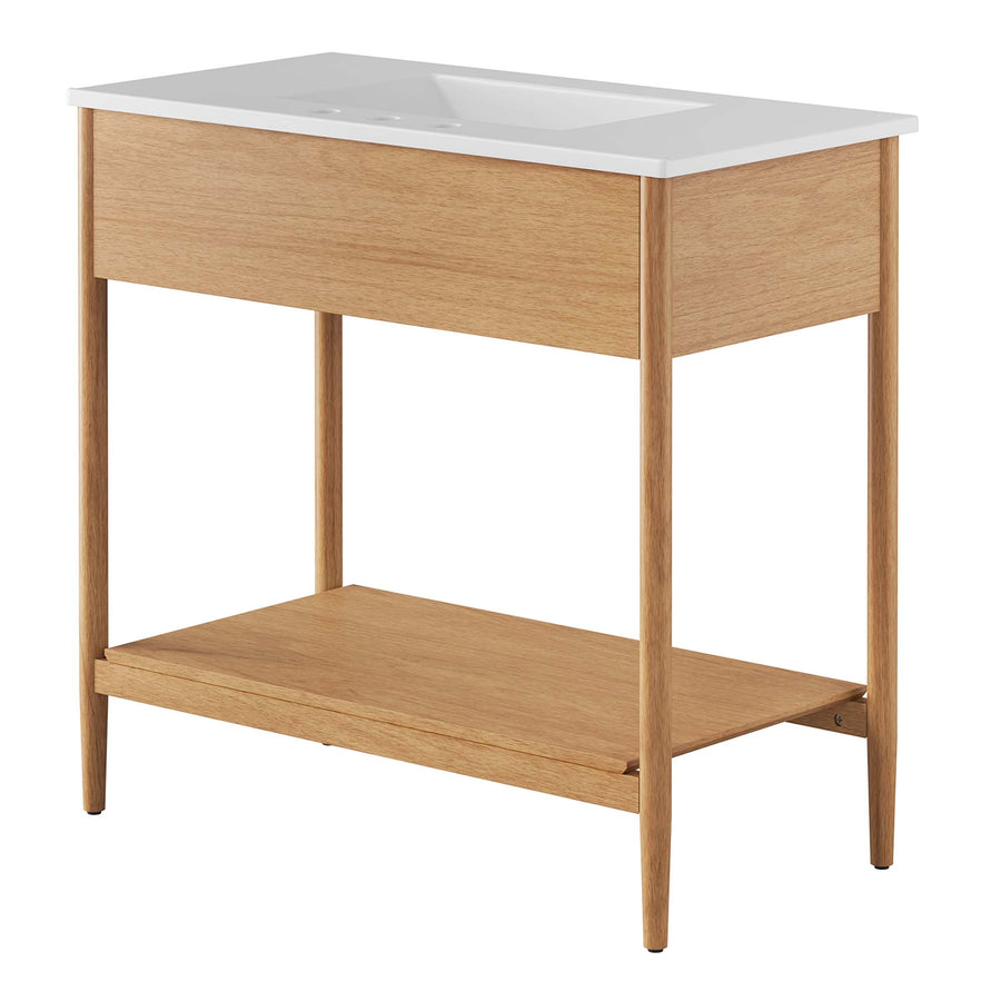 Quill 36" Bathroom Vanity in Natural White