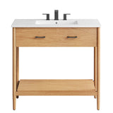 Quill 36" Bathroom Vanity in Natural White