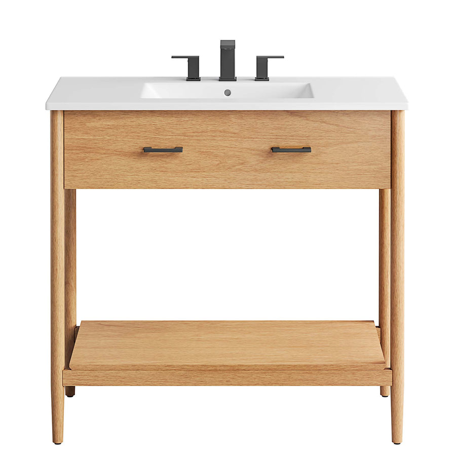 Quill 36" Bathroom Vanity in Natural White