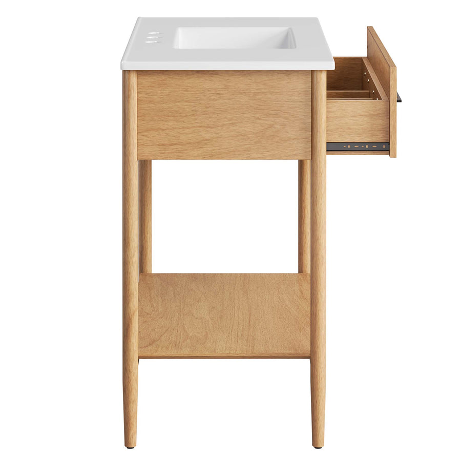 Quill 36" Bathroom Vanity in Natural White
