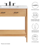 Quill 36" Bathroom Vanity in Natural White