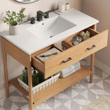 Quill 36" Bathroom Vanity in Natural White