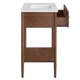 Quill 36" Bathroom Vanity in Walnut White