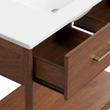 Quill 36" Bathroom Vanity in Walnut White