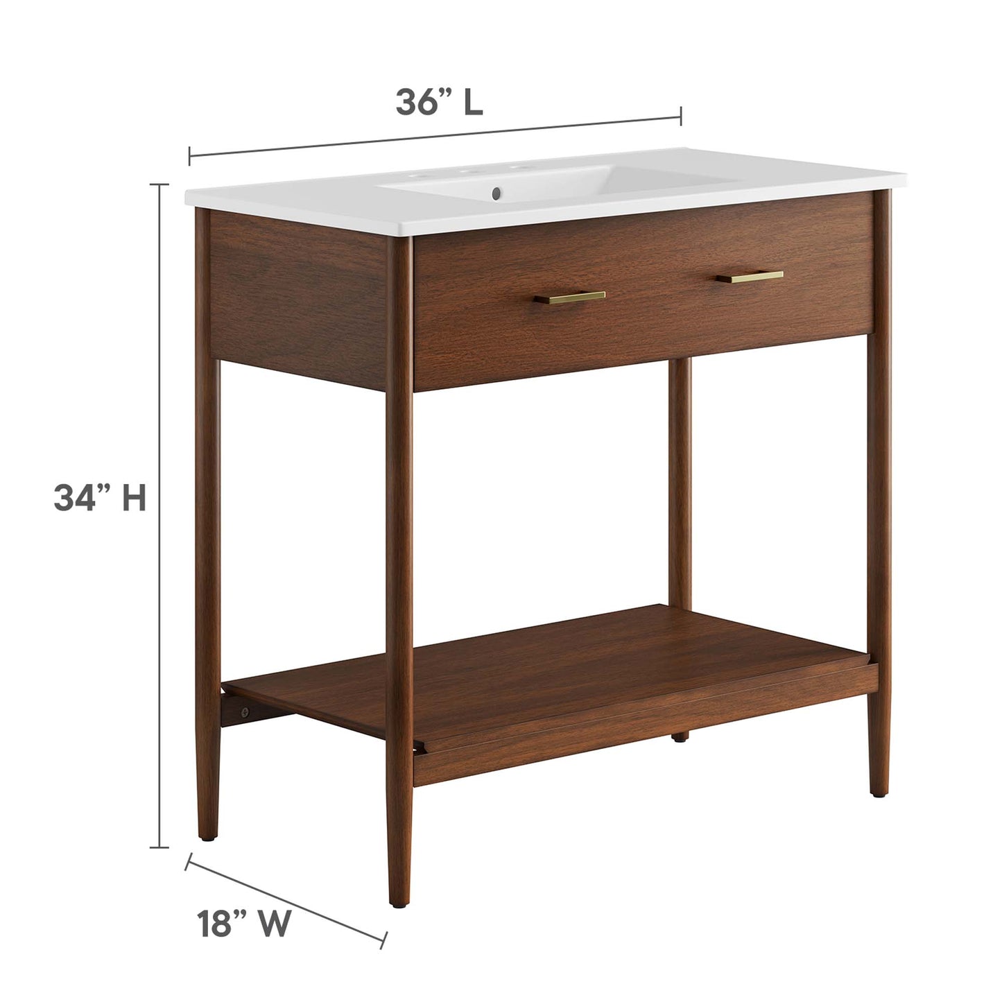 Zaire 36" Bathroom Vanity by Furniture For America