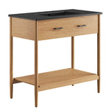 Quill 36" Bathroom Vanity in Natural Black