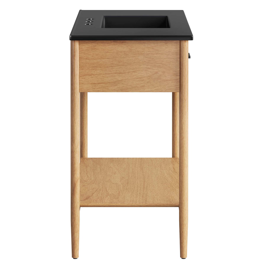 Quill 36" Bathroom Vanity in Natural Black