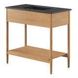 Quill 36" Bathroom Vanity in Natural Black
