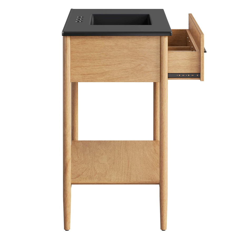 Quill 36" Bathroom Vanity in Natural Black