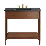 Quill 36" Bathroom Vanity in Walnut Black