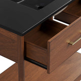 Quill 36" Bathroom Vanity in Walnut Black
