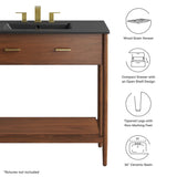 Quill 36" Bathroom Vanity in Walnut Black