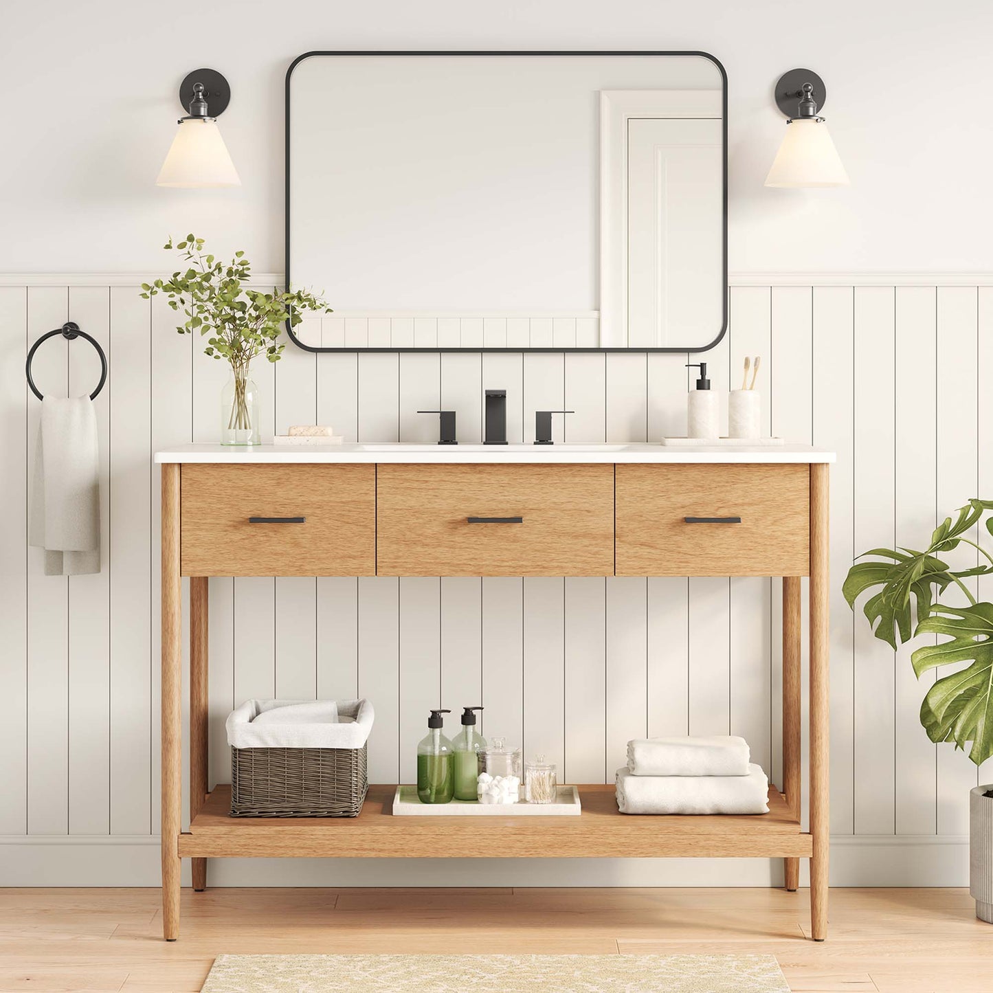 Zaire 48" Single Sink Bathroom Vanity by Furniture For America