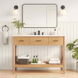 Quill 48" Single Sink Bathroom Vanity in Natural White