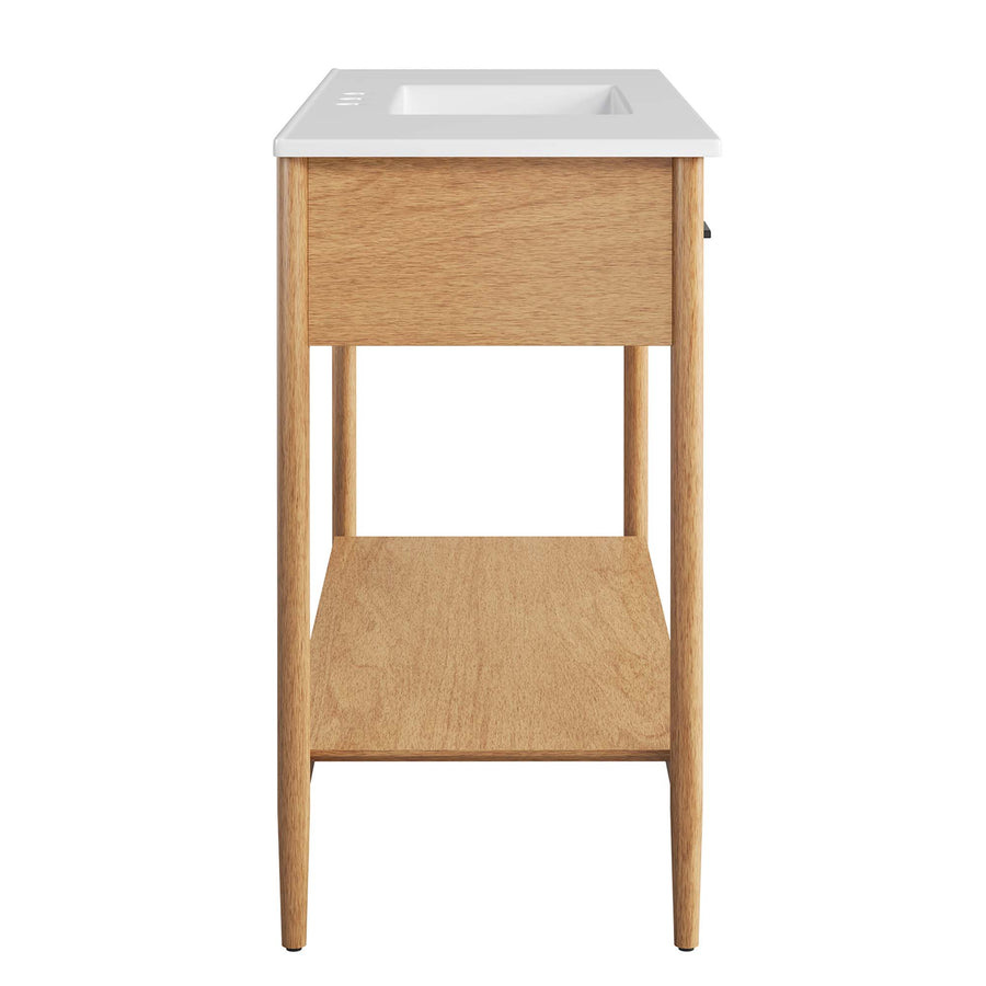 Quill 48" Single Sink Bathroom Vanity in Natural White