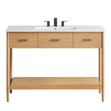 Quill 48" Single Sink Bathroom Vanity in Natural White