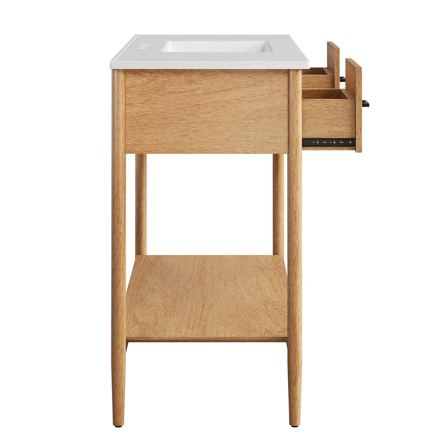 Quill 48" Single Sink Bathroom Vanity in Natural White