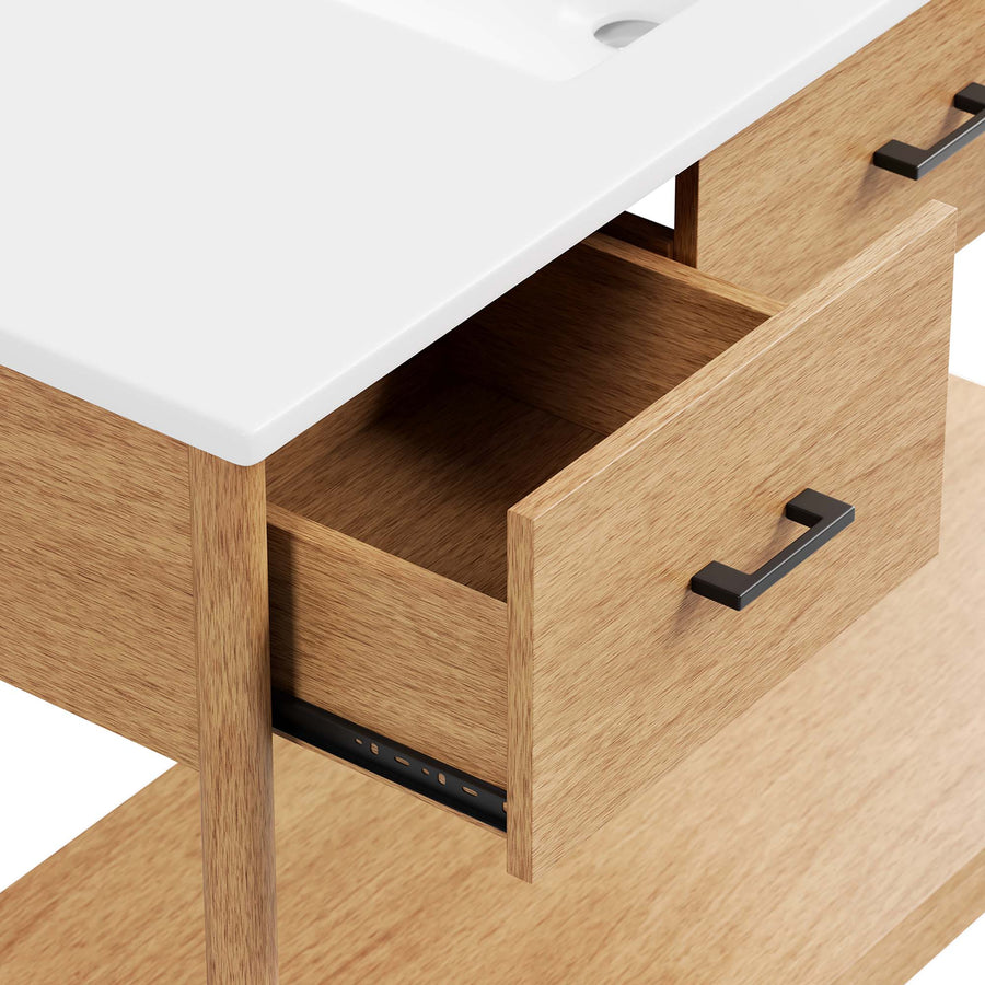 Quill 48" Single Sink Bathroom Vanity in Natural White