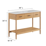 Quill 48" Single Sink Bathroom Vanity in Natural White