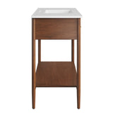Quill 48" Single Sink Bathroom Vanity in Walnut White