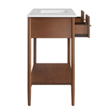 Quill 48" Single Sink Bathroom Vanity in Walnut White