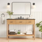 Quill 48" Single Sink Bathroom Vanity in Natural Black