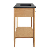 Quill 48" Single Sink Bathroom Vanity in Natural Black