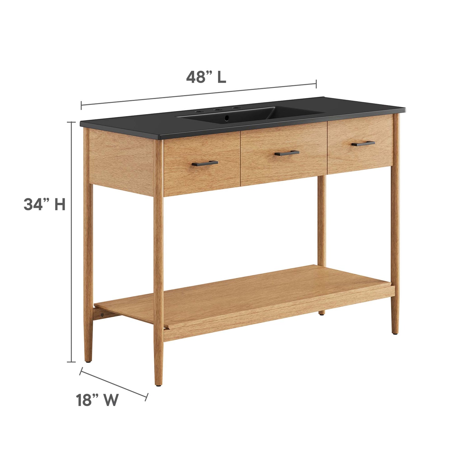 Zaire 48" Single Sink Bathroom Vanity by Furniture For America