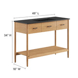 Quill 48" Single Sink Bathroom Vanity in Natural Black