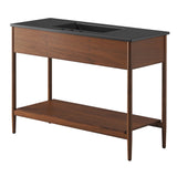 Quill 48" Single Sink Bathroom Vanity in Walnut Black