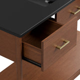 Quill 48" Single Sink Bathroom Vanity in Walnut Black