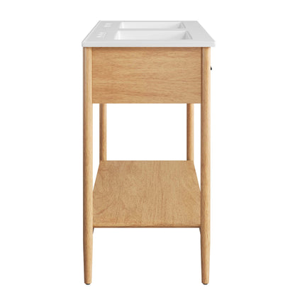 Zaire 48" Double Sink Bathroom Vanity by Furniture For America