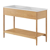 Quill 48" Double Sink Bathroom Vanity in Natural White
