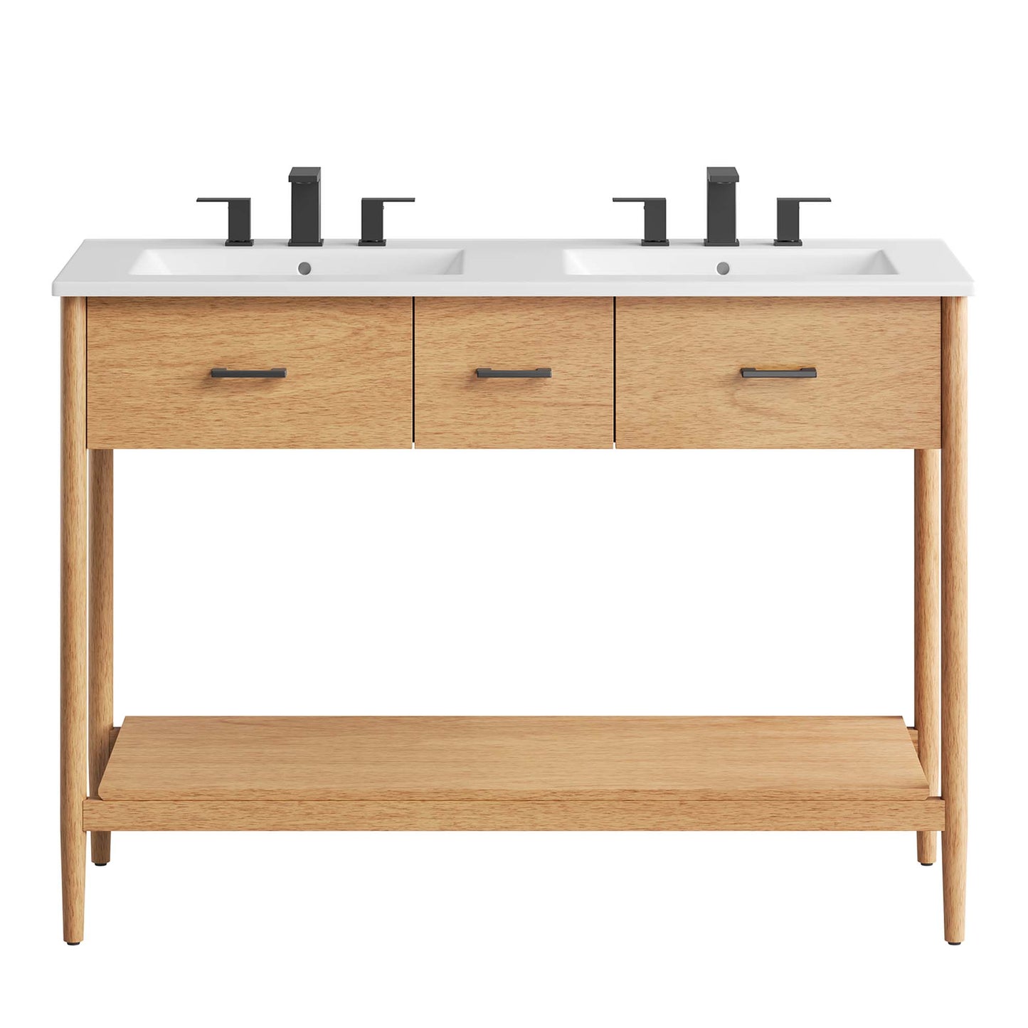 Zaire 48" Double Sink Bathroom Vanity by Furniture For America