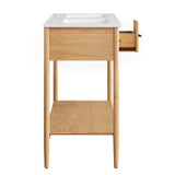 Quill 48" Double Sink Bathroom Vanity in Natural White
