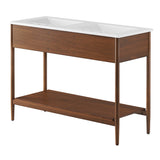 Quill 48" Double Sink Bathroom Vanity in Walnut White