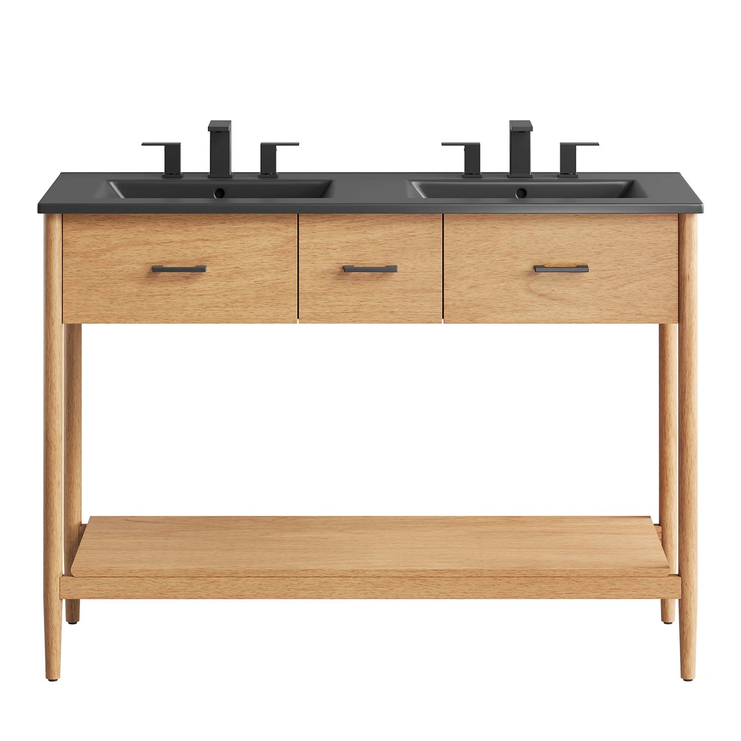 Zaire 48" Double Sink Bathroom Vanity by Furniture For America