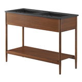 Quill 48" Double Sink Bathroom Vanity in Walnut Black
