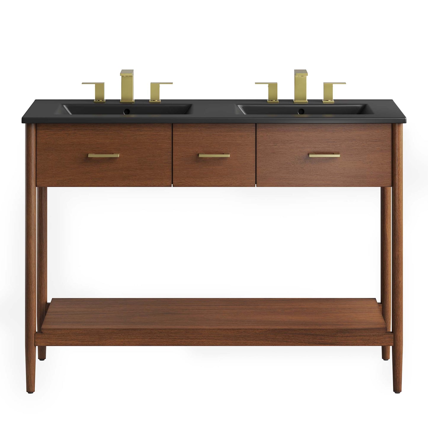 Zaire 48" Double Sink Bathroom Vanity by Furniture For America