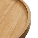 Seren Round Wood Side Table in Natural