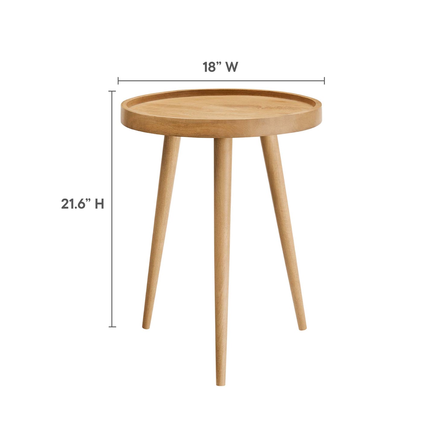 Chiro Round Wood Side Table by Furniture For America